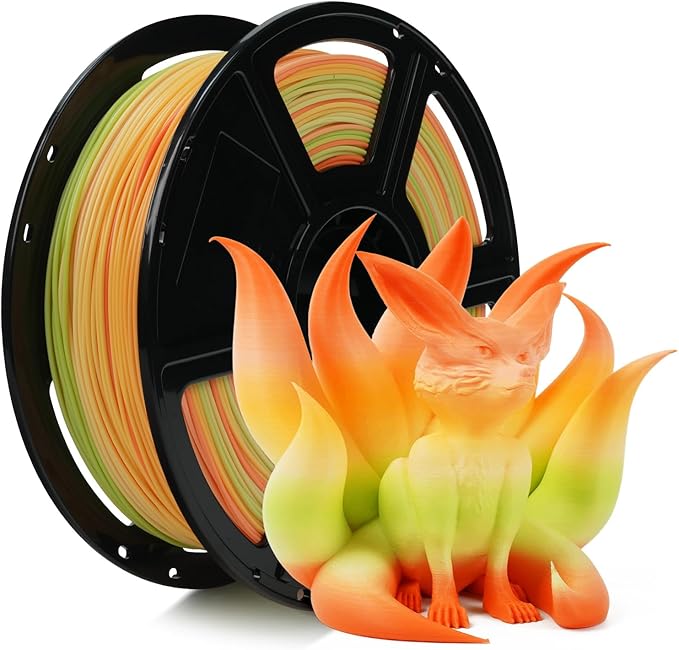 FLASHFORGE Rapid PLA Gradient Filament 1.75mm Rainbow Corals, Transform Colors Smoothly & Fast, High Flow Speedy 3D Printer Filament, Experience Exceptional Performance with 500mm/s Fast Printing