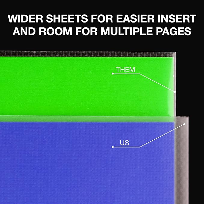Samsill 100 Pack Sheet Protectors, 8.5x11 Inch Page Protectors for 3 Ring Binder, Standard Weight, Clear Protector, Letter Size, Top Loading, Acid Free