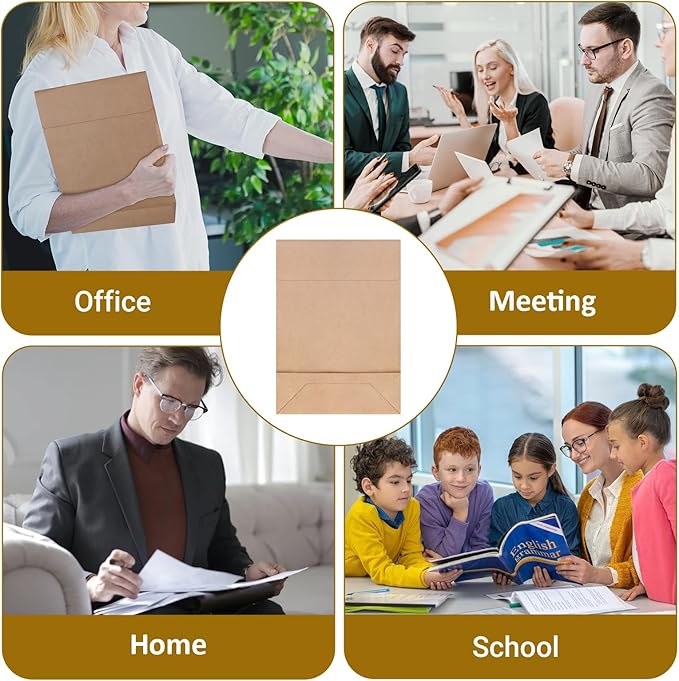 50 Pack 9.4" x 13.2" Expandable Catalog Envelopes, Large Kraft Document Envelopes Self Seal Manilla Envelopes Mailing for Documents, Magazines, Photos