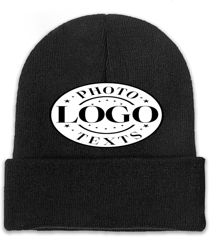 Custom Beanie for Men Women Bulk Custom Winter Hat Beanies with Logo Text Image Personalized Knit Hats Gifts for Business