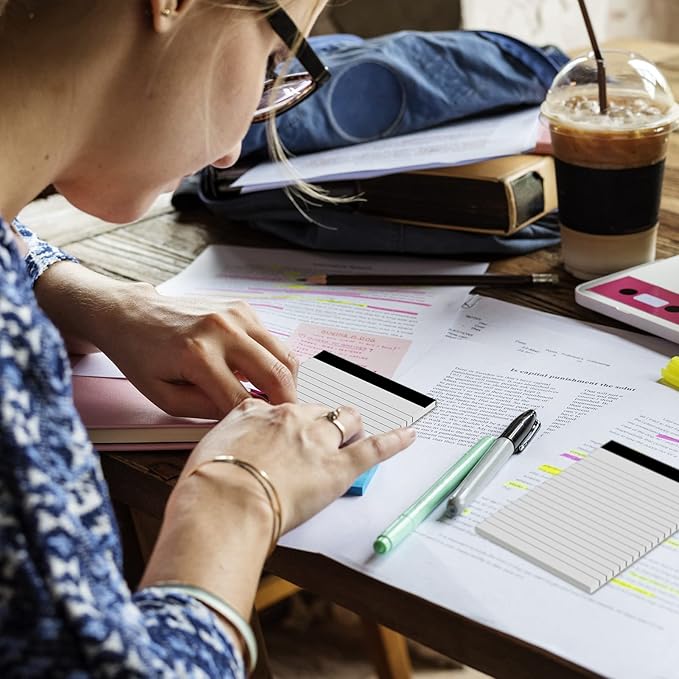 Notepad for Daily Planning and Organization of Work – 4 x 6-inches Lined Paper – Thick Bright White Paper – 30 Pages – Note Pads Ruled Pages – Pack of 8