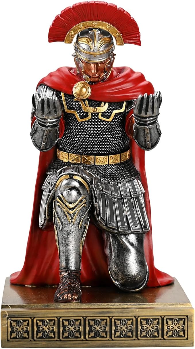 Centurion Cloak Warrior Knight Pen Holder Mobile Phone Stand Desk Organizers and Accessories as Gift for Office and Home (Silver)