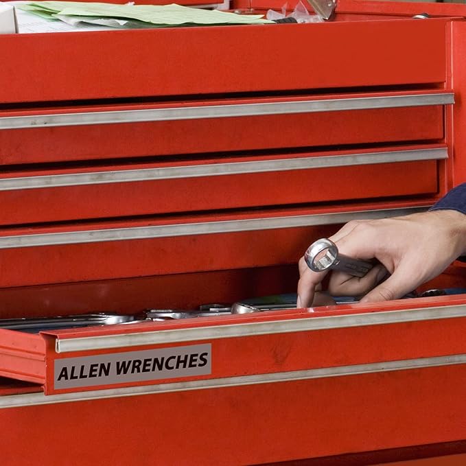 Label KINGDOM TZe-S951 24mm Silver Extra Strength Adhesive Tape Replacement for Brother TZeS951 Black on Silver TZe Tape 24mm 0.94 Strong Adhesive for PTD600 PTP710BT PT2730, 3-Pack