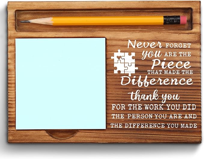 Vizuzi Going Away Gift for Coworker, Appreciation Thank You Gifts, Mentor, Work Friend, Employees Leaving New Job Self-Stick Note Pad Holders ZSS12