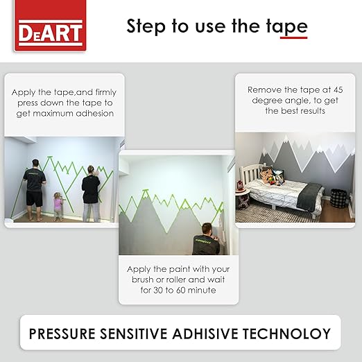 DEART 6Pcs Colored Masking Tape, Extra Long 1008 Feet or 360 Feet x 1 Inch Painters Tape, Color Painter Tape for Arts & Crafts Labeling or Coding, Kids Art Supplies (2.5cm X 18m (1In X 20Yards))