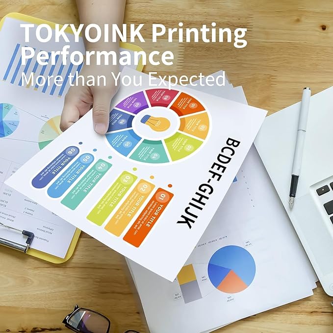 TOKYOINK 702XL Ink Cartridges Combo Pack Remanufactured Replacement for 702 Ink Cartridge 702 XL T702XL for Pro WF-3720 WF-3730 WF-3733 Printer Ink (Black, Cyan, Magenta, Yellow 4 Pack)