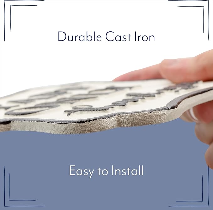 AuldHome Design Cast Iron Staff Only Sign, Business Door Sign for Employees Only Area