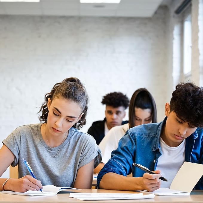 ParKoo 20 Pack Retractable Erasable Gel Pens Clicker, Fine Point 0.7 mm, Make Mistakes Disappear, Black Pens for Writing, Journaling and Crossword Puzzles