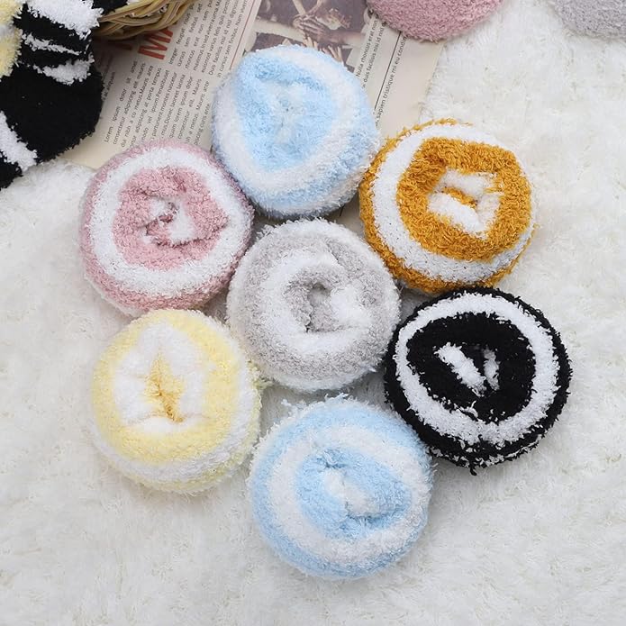 Womens Fuzzy Socks Microfiber Soft Cozy Warm Slipper Sleeping Winter Sock Fluffy Cabin Plush Stocking Stuffers