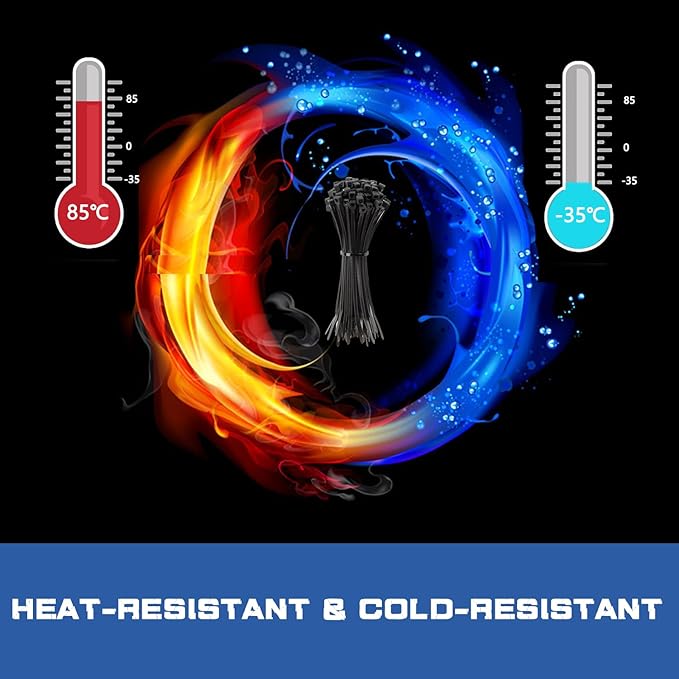 2000 PCS Zip Ties Assorted Sizes 4+6+8+10+12 Inch Self-locking Nylon Cable ties Heavy Duty Outdoor, UV Resistant Wire Straps for Home Office Garden Workshop Indoor Outdoor Fence((White)