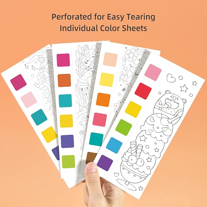 MiDeer Water Coloring Books for Kids Ages 4-8,Pocket Watercolor Painting Book Kit for Toddlers (Dinosaur Academy)