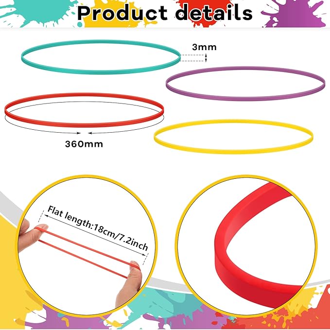 Patelai 480 Pieces Large Rubber Bands Elastic Big Thick Rubber Bands for Office Home Trash Can File Folders Box Packing Supplies(Vintage Color)