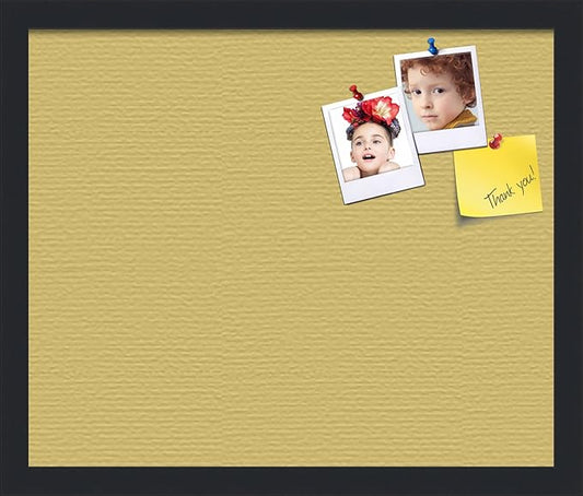 PinPix 18x15 Inch Cork Bulletin Board. This Decorative Framed Pin Board Comes with Honey Pastel Design and a Satin Black Frame. Ideal for Home Office Decor or Message Board (PinPix-1810)