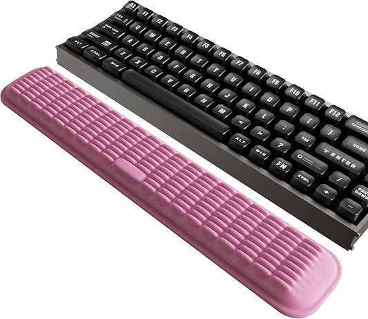 Mekass TKL Keyboard Wrist Rest, Super Soft Memory Foam Ergonomic Computer Wrist Support Pad, Comfortable Desk Wrist Cushion, Laptop Keyboard Arm Hand Rest for Wrists Pain Office Gaming Typing (Pink)