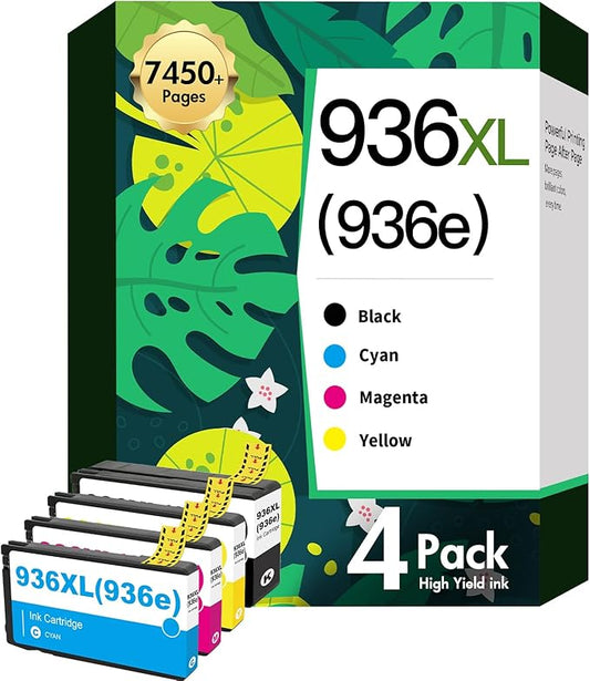 936XL 936 Ink Cartridges Combo Pack: Replacement for HP 936e Ink 936XL Black and 936 Color Combo Pack for HP OfficeJet Pro 9125e 9120e 9730e 9130 9135e 9122e 9128e 9110b 9120b 9130b 9130e Printer