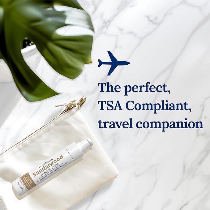 Sandalwood Lotion Hand Sanitizer | Travel Essential | TSA-Approved | Moisturizing Hand Lotion | Plant-Based and Vegan | Made with Essential Oils | Travel Size | 6-Pack
