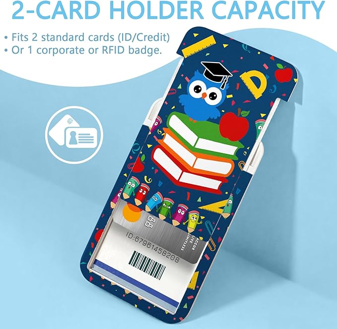 Cute Teacher ID Badge Holder with Breakaway Lanyard, Fashionable Lanyards for ID Badges Women, Cute Owl Badge Reel Retractable, ID Card Holder Keychain Name Badge Clip, Teacher Appreciation Gifts