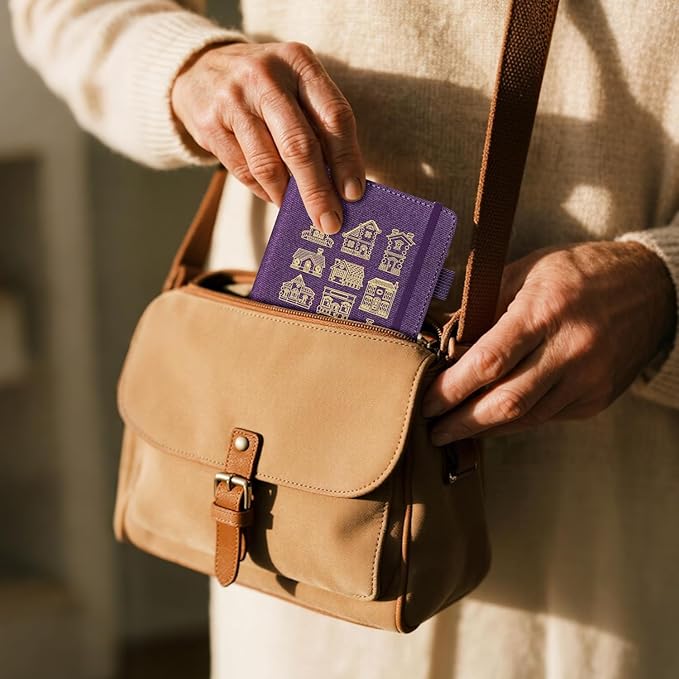 Address Book with Colorful Alphabetical Tabs (4.7" X 6.2") – Telephone Address Contact Book for Seniors, Address Book with Space for Website Address and Internet Passwords (Royal Purple)