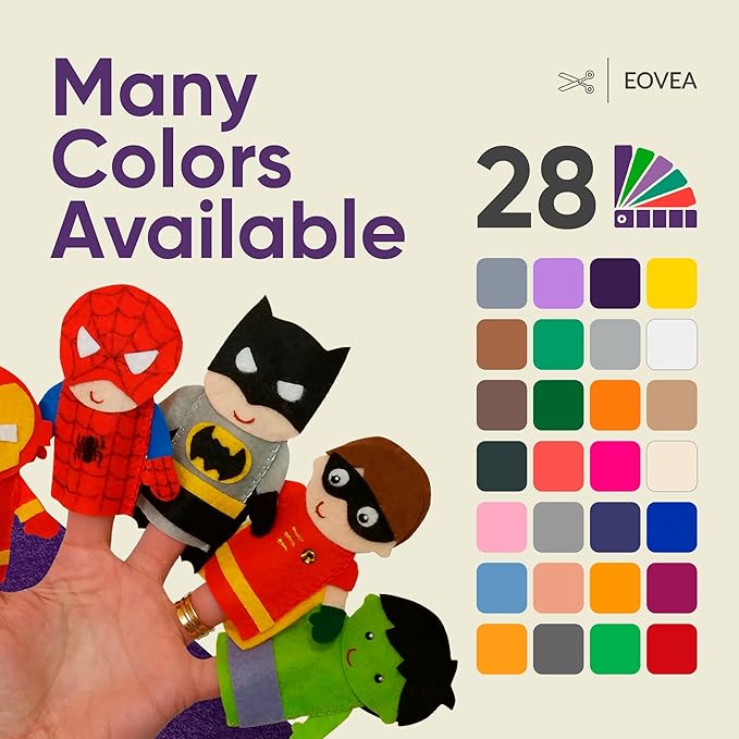 EOVEA | Acrylic Felt Fabric by The Yard - Non-Stiff, Soft Material - 72" Wide - 1.6mm Thick Felt Sheets for DIY Crafts, Sewing, Upholstery, Cushion, Padding(Purple, 2 Yard)