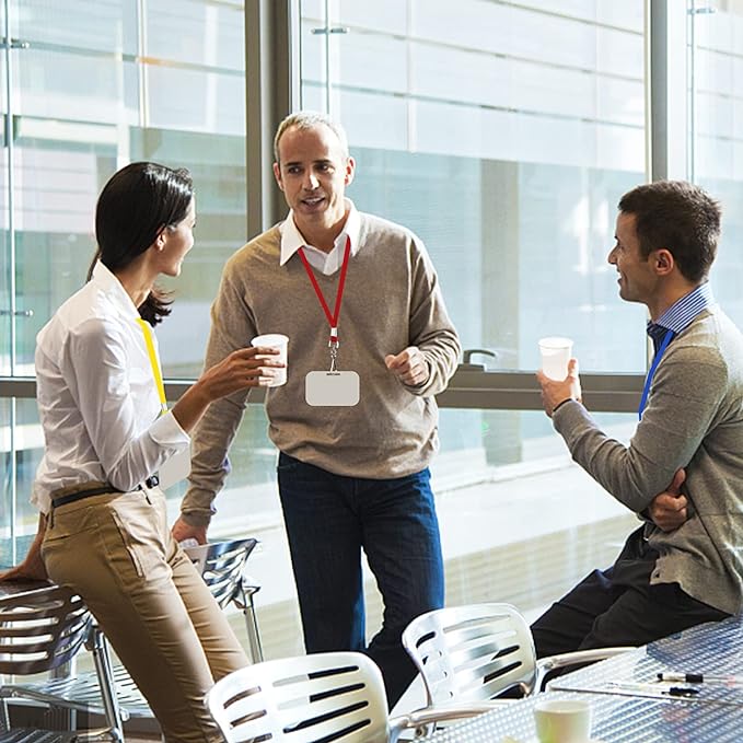 Bulk Lanyards Lanyards for ID Badges,Lanyards with Swivel Hook Clips for Name Tag Lanyard ID Holder (Red, 100 Packs)