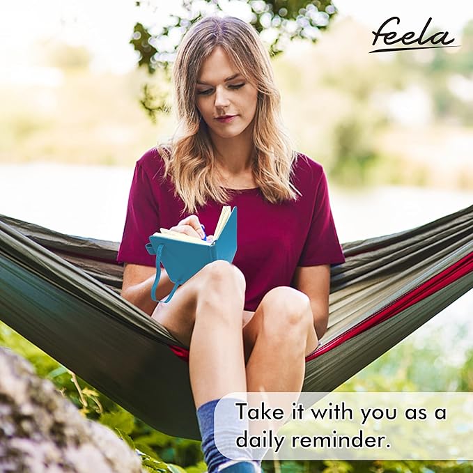 feela 15 Pack Pocket Small Notebooks Bulk, Mini Cute Notepads Hardcover College Ruled Lined Journals with Pen Holder for School Business Memos, with 15 Black Pens, 3.5”x 5.5”, A6, Teal