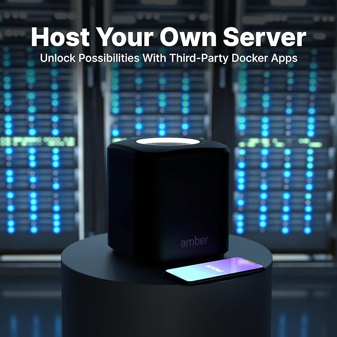 AmberPRO Personal Cloud Storage Device + AC2600 WiFi Router. Dual 2TB Hard Drives with RAID 1 or Optional 4TB with RAID 0. Plex and Home Assistant. iOS/Android/Windows/Mac Compatible. AM1211-2TB