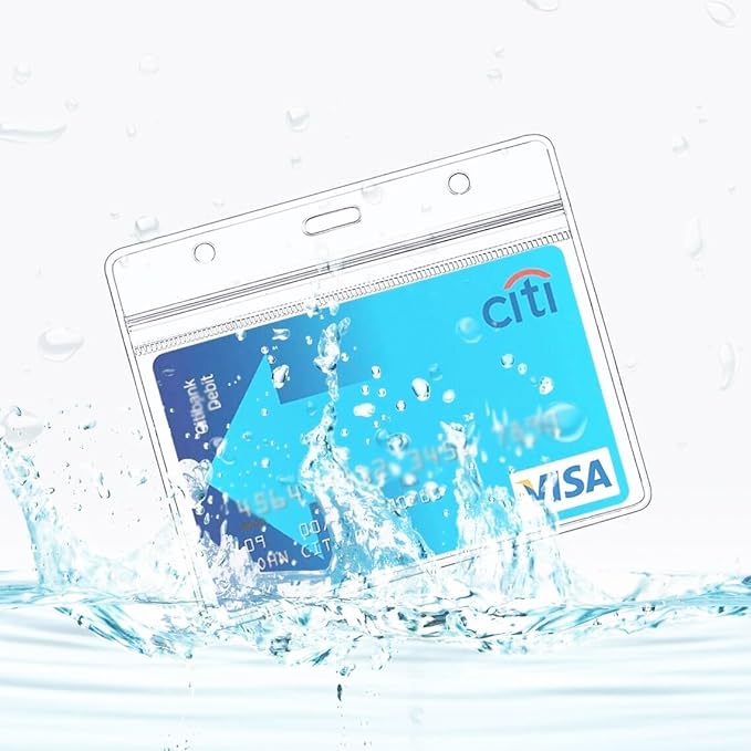 4x3 Name Tags Badge Holder with Lanyard 50 Pack Waterproof Horizontal ID Badge Holder and 50 Pcs Lanyards Nametag for Conferences, Events, and Meetings (Green, 4 X 3 inches)