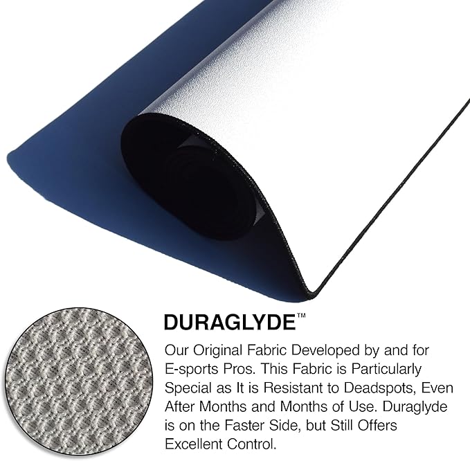 MPCO. Blueprints Large Gaming Desk Pad - 36" x 17" Duraglyde Fabric Browning 1911 – Blue Desk Mats - Non-Slip, Washable, Smooth Glide for Precision Gaming & Work