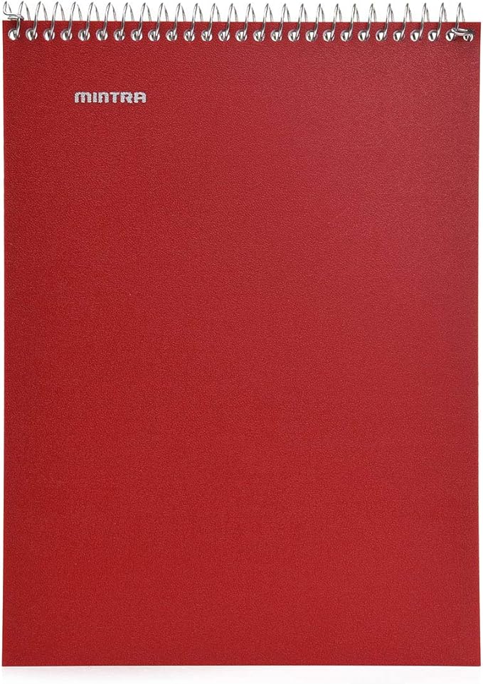 Mintra Office TOP BOUND Durable Spiral Notebooks (Arctic Ice, Chili Oil, Green Olive, College Ruled 3pk)