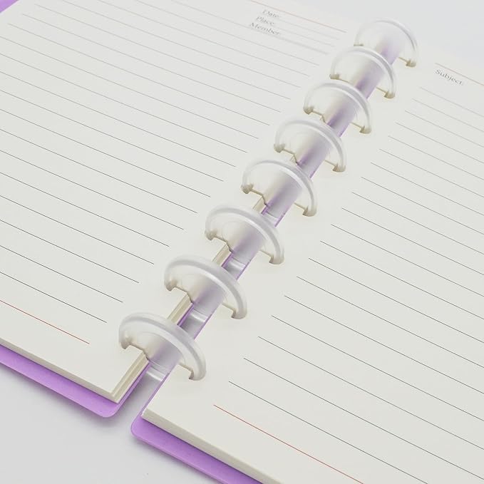 100pcs Discbound Notebook Discs DIY Planner Accessories fits for Tul,Levenger,Arc,Happy Planner,Talia(Clear,1.1inch/28mm)