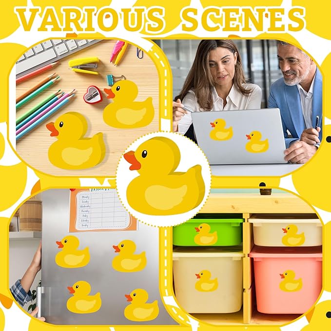 12 Pcs Rubber Duck Sticky Notes Yellow Duck Shape Notepad Removable Memo Pad for Back to School Decorations Home Classroom Office Party Decor