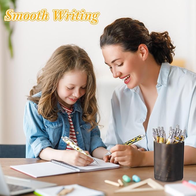 Thenshop 50 Pcs Sunflower Pens Bulk Sunflower Theme Gel Ink Ballpoint Pens Flowers Party Favors Appreciation Gifts for Mom Nurse Employee Office Summer Holiday