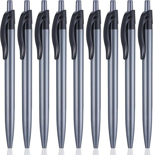 Retractable Black Ballpoint Pen for Smooth Writing 1.0mm Medium Pack of 50, Click pens with Comfort grip, Idea for Journaling, Planner, Note Taking Office School Supplies