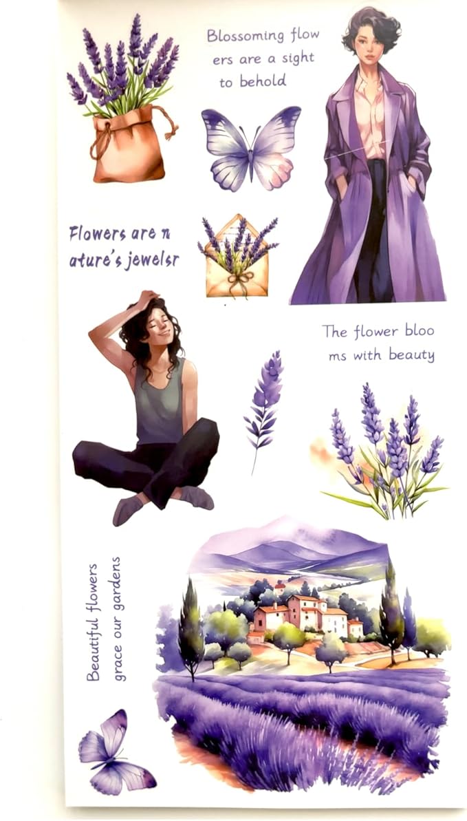 Aesthetic Journaling Sticker Books for Adults - Pre-Cut Scrapbook Stickers Vintage 20 Sheets Junk Journal Supplies Watercolor Scrapbooking Stickers Planner Cottagecore Decorative DIY Arts Craft Making