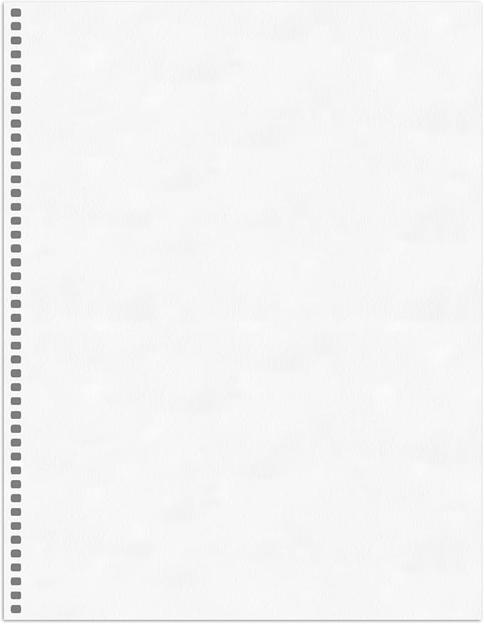 PrintWorks Professional Pre-Punched Spiral Binding Paper - 44-Hole (4:1 Pitch Hole Punch) - Book Binding Printer Paper - Made in the USA - 500 Sheets - 8.5" x 11" - 24 lb - 92 Bright White (04147)