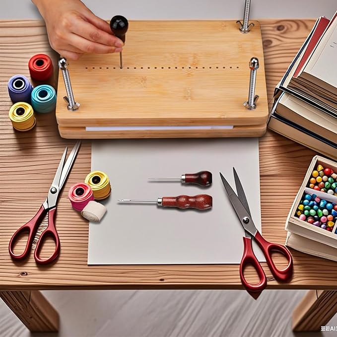 Book Binding Kits Wooden Book Press 11.8x7.56 inch Large Bookbinding Press Portable Binding Press for Binding Machine Bookbinding Supplies for DIY Bookbinding Easy Assemble