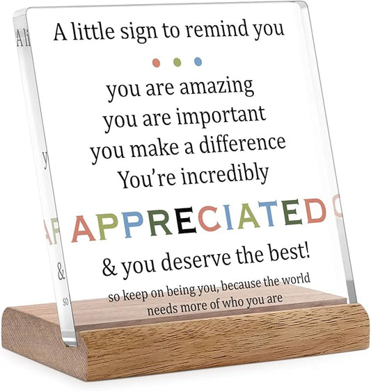 Appreciation Gifts for Coworkers Social Worker Employee - Inspirational Desk Decor for Women Men Motivational Sign Thank You Gift Ideas Coworkers Leaving Going Away Retirement Gifts Office Decor