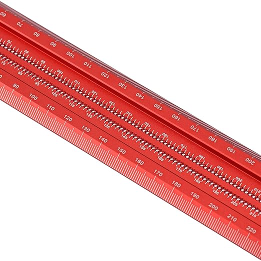 Woodworking Scriber T-Square Ruler 300mm with Thoughtful Support Lips, Architect Ruler for Carpenter Work, Layout and Measuring Tools…