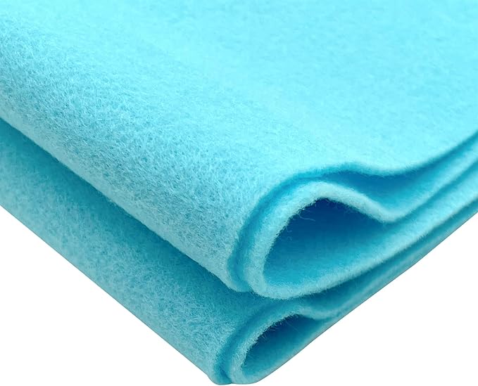 EOVEA | Acrylic Felt Fabric by The Yard - Non-Stiff, Soft Material - 72" Wide - 1.6mm Thick Felt Sheets for DIY Crafts, Sewing, Upholstery, Cushion, Padding(Baby Blue, 5 Yard)