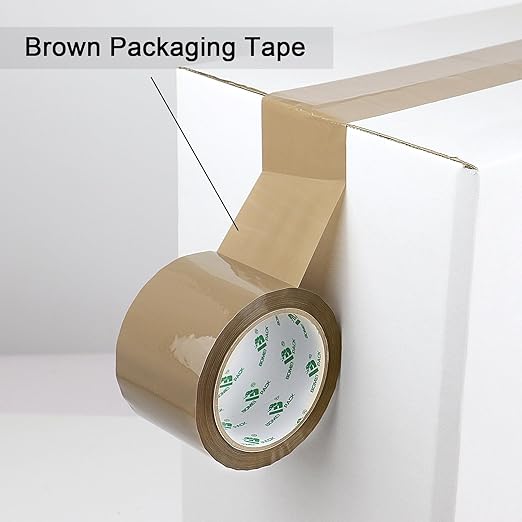 BOMEI PACK Brown Packing Tape 3 inch, 24 Refills Rolls Bulk Wide Packaging Tape for Moving, Shipping and Storage, 2.4 Mil x 60 Yards