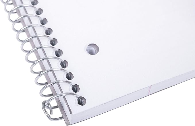 Mintra Office Durable Spiral Notebooks, 1 Subject, (White, 4x4 Graph 1pk), 100 Sheets, Poly Pocket, Moisture Resistant Cover, School, Office, Business, Professional