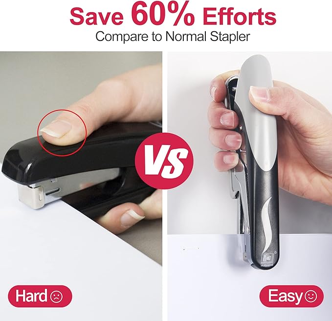 Stapler Heavy Duty with 1000 Staples and Staples Remover, 20 Sheet Capacity, Office Desk Stapler for Stapling Home School Warehouse Handmade, No Jam