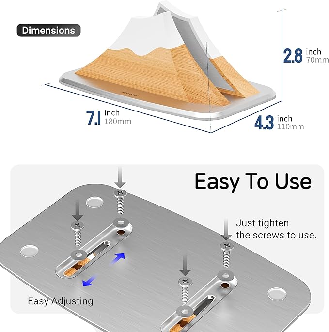 Vertical Laptop Stand - Snow Peak-Shaped Wooden Holder Dock Compatible with MacBook, Surface, Chromebook, Dell & More - Space-Saving Design for All Laptops