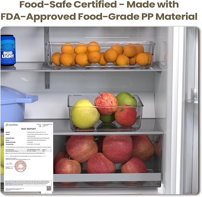 15 PCS Clear Plastic Drawer Organizer Set, 4 Sizes Acrylic Drawer Storage Trays Non Slip Storage Bins for Makeup, Jewelry, Gadgets for Kitchen, Bedroom, Bathroom, Office