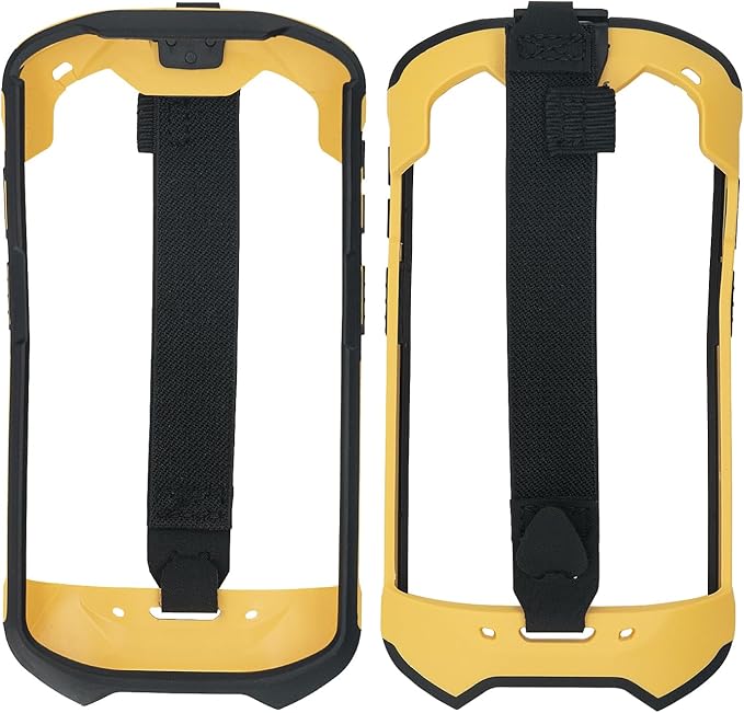 Protective Cover Bumper Case Rugged Boot with Hand Strap for Zebra TC51 TC510K TC52 TC56 TC57 (Black+Yellow)