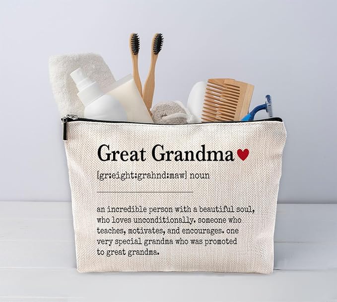 Sufamb Grandma Makeup Bag - Gift for Great Grandma, Mother's Day, Birthday - Small Cosmetic Bag for Purse