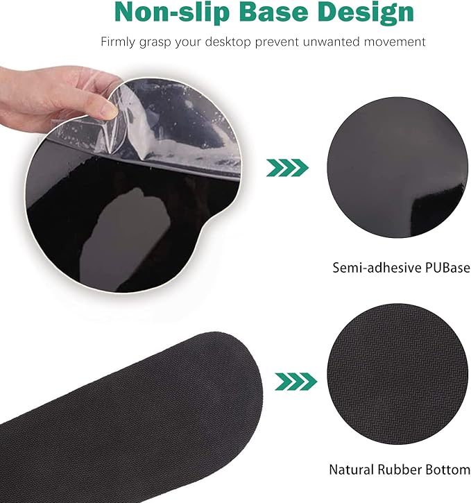 ARTSO Large Mouse Pad Ergonomic Keyboard Wrist Rest Support Combo, Non-Slip Memory Foam Gel Extended Desk Mat Protector, Ocean Beach Sunbathing