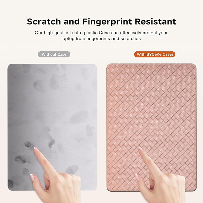 Woven Case Compatible with MacBook Air 13.6 inch 2022-2025 M4 A3240 M3 A3113 M2 A2681,for Mac Air M2 Sturdy Protective Leather Woven Textured Cases&Keyboard Cover for Mac 13 M4 Weave, Boho Pink