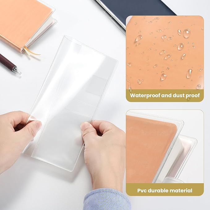 Clear Cover for Hobonichi Weeks Planner- 8.0x7.7 Inches,Plastic Book Cover for Weeks Book,Protective Sleeves Compatible with April Start & Mega Planners(2-Pack)