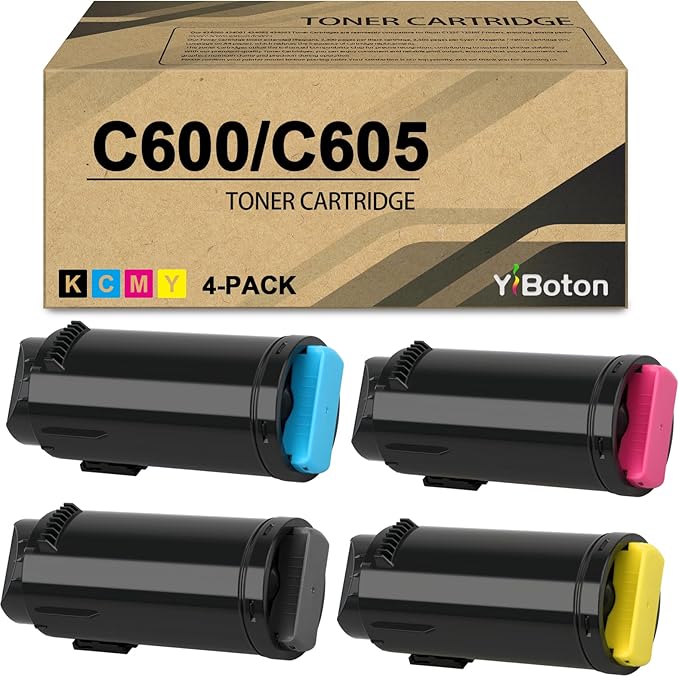 High Yield Versalink C600 C605 Toner Cartridge Replacement for Xerox 106R03896 106R03897 106R03898 106R03899 Compatible for Xerox Versalink C600 C600DT C600DX C600DXF C600DXP C600N C605 C605X C605XLM